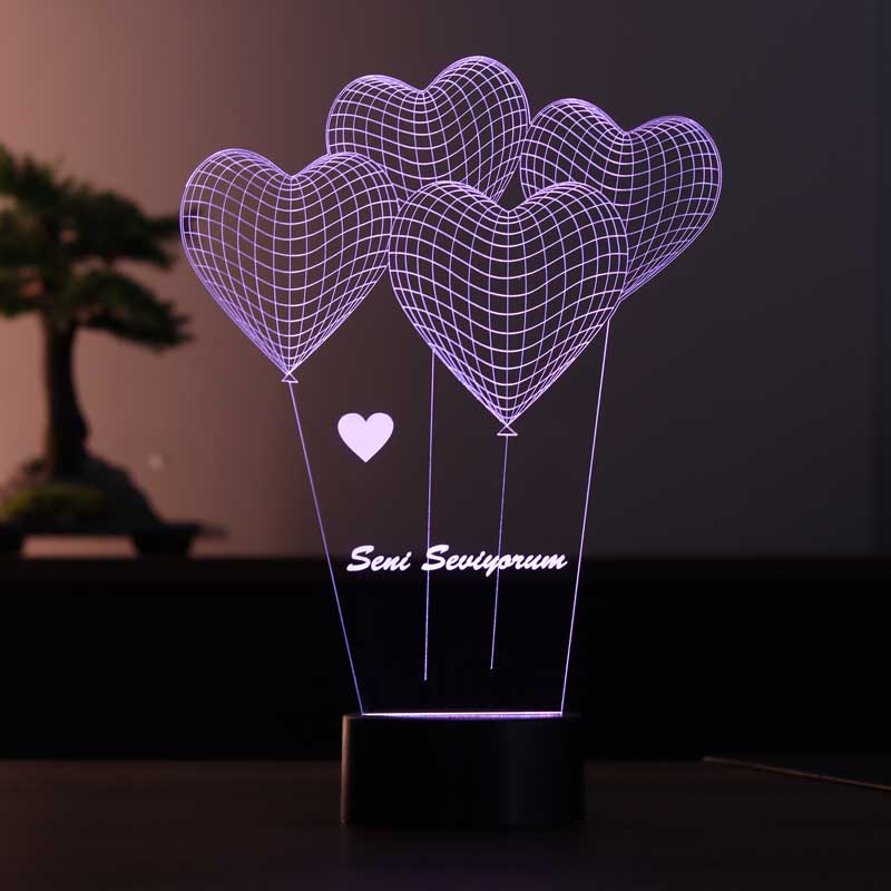 Lovity™ Seninle Her Zaman - 3D Gece Lambası
