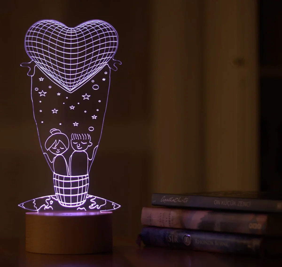 Lovity™ Kalbimizin Uçuşu - 3D Gece Lambası