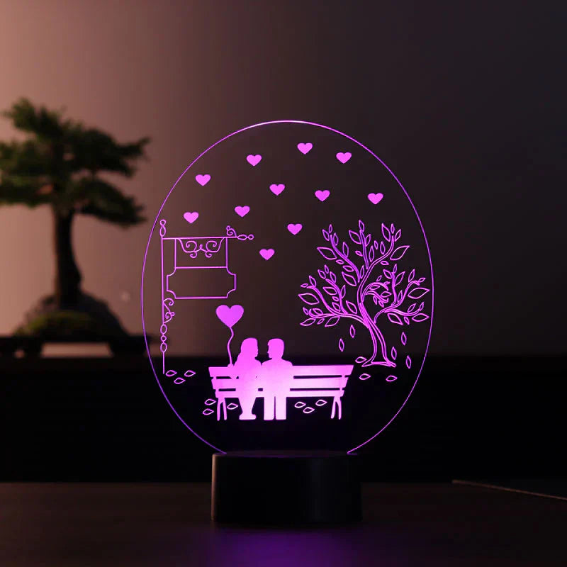 Lovity™ Aşkın Buluşması - 3D Gece Lambası