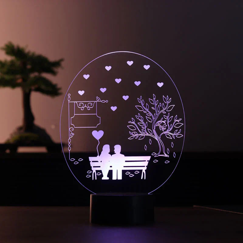 Lovity™ Aşkın Buluşması - 3D Gece Lambası