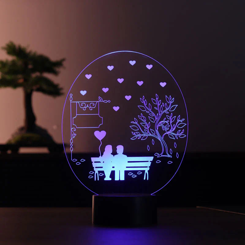 Lovity™ Aşkın Buluşması - 3D Gece Lambası