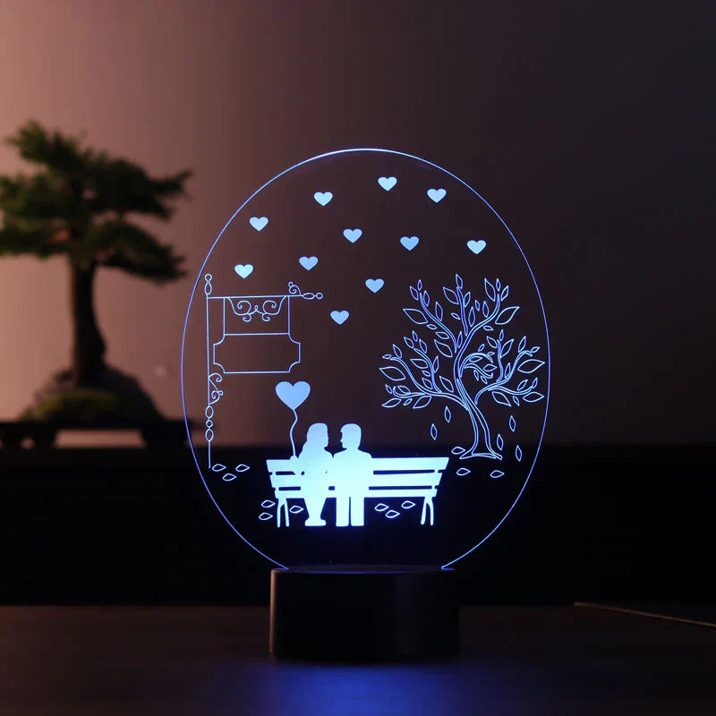 Lovity™ Aşkın Buluşması - 3D Gece Lambası