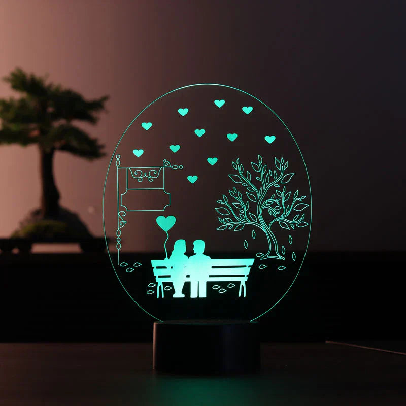 Lovity™ Aşkın Buluşması - 3D Gece Lambası