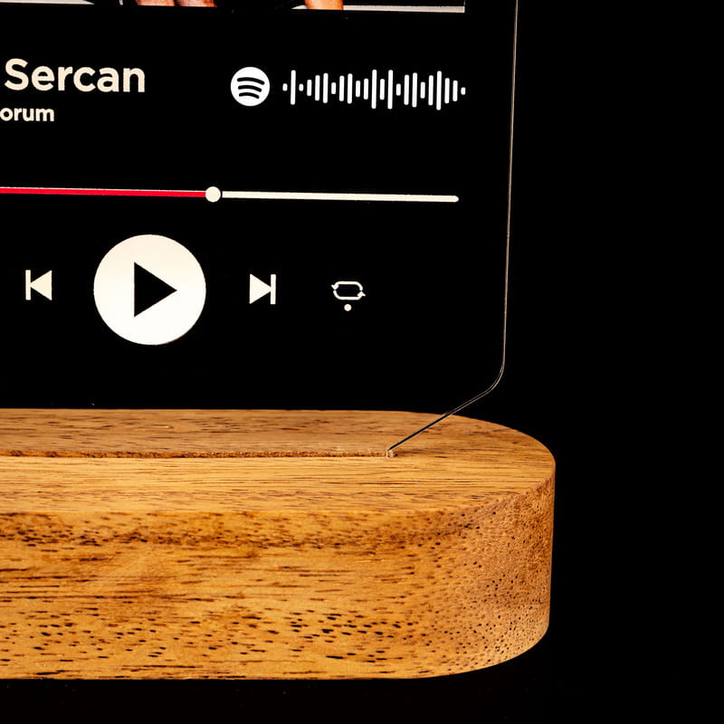 Lovity™ Kişiye Özel Spotify Tasarımlı Led Lamba