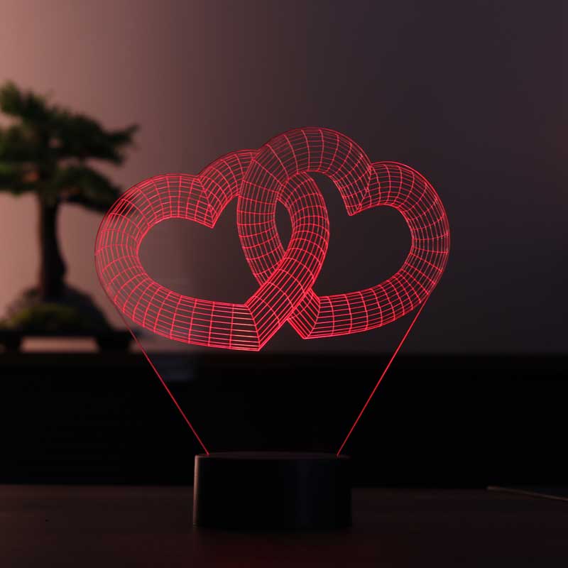Lovity™ Birlik Kalpleri - 3D Romantik Gece Lambası