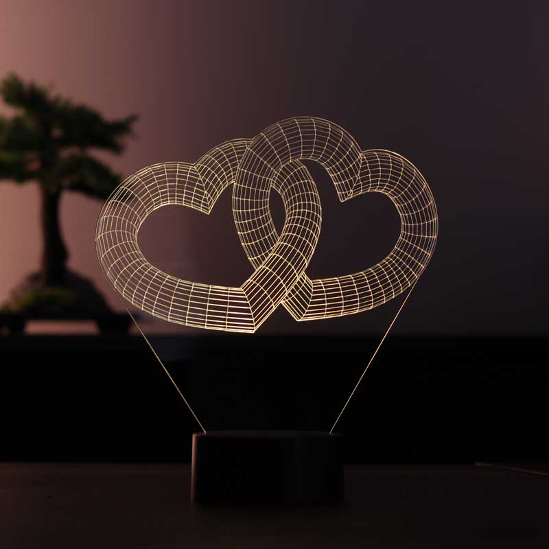 Lovity™ Birlik Kalpleri - 3D Romantik Gece Lambası