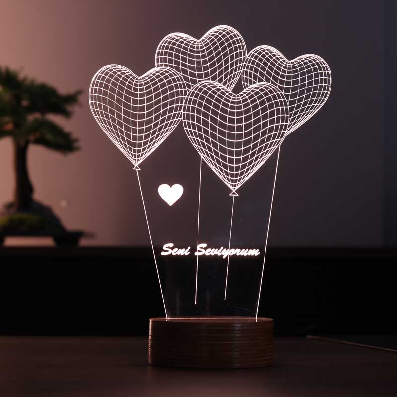 Lovity™ Seninle Her Zaman - 3D Gece Lambası