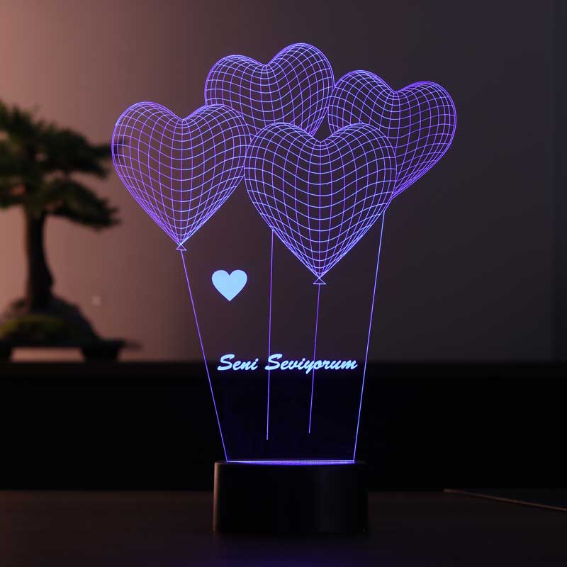 Lovity™ Seninle Her Zaman - 3D Gece Lambası