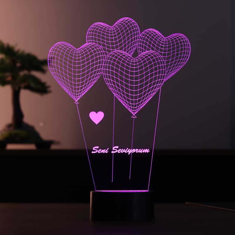 Lovity™ Seninle Her Zaman - 3D Gece Lambası