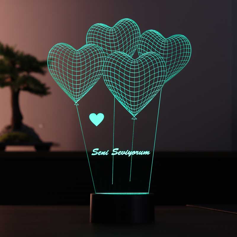 Lovity™ Seninle Her Zaman - 3D Gece Lambası