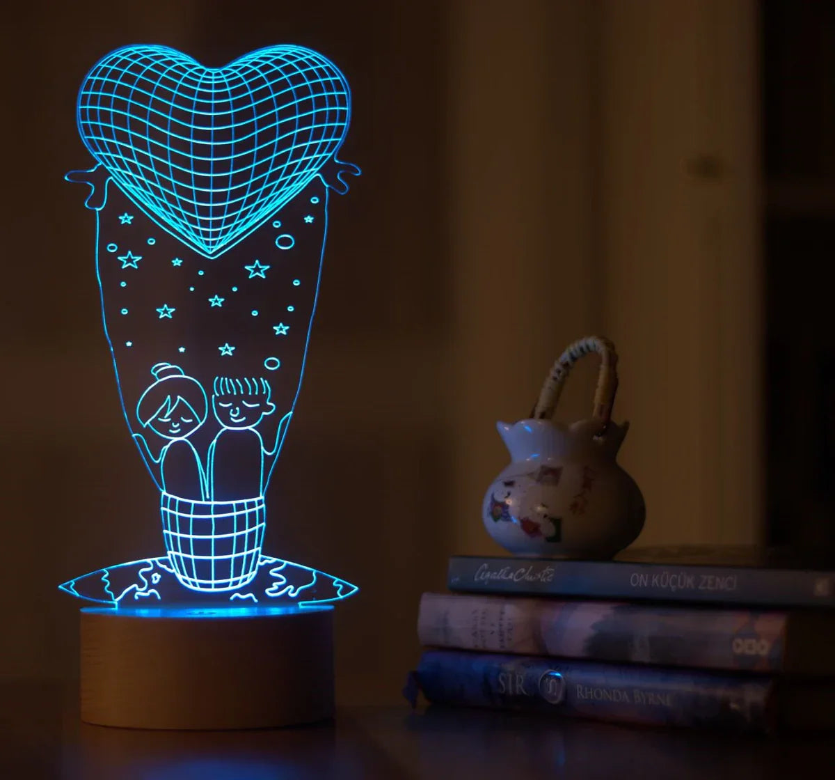 Lovity™ Kalbimizin Uçuşu - 3D Gece Lambası