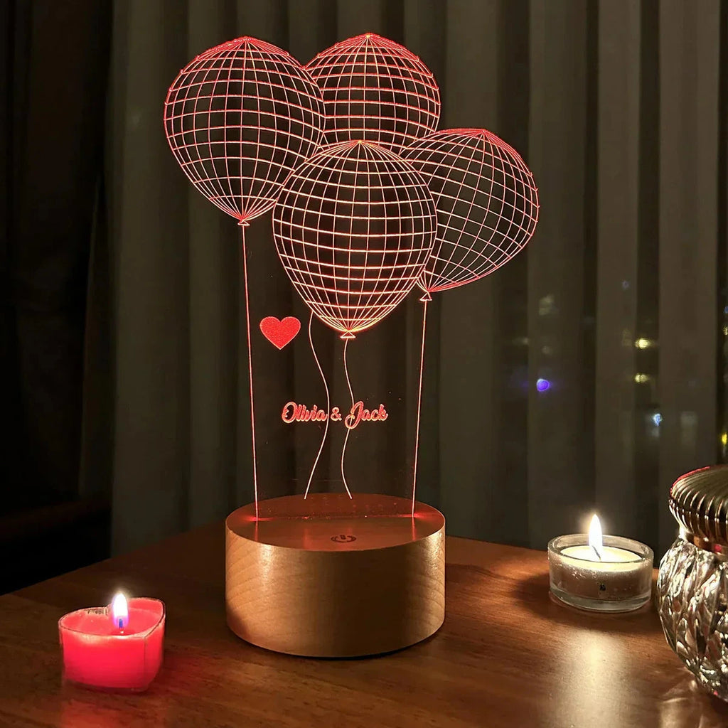 Lovity™ Seninle Hafifim - 3D Gece Lambası