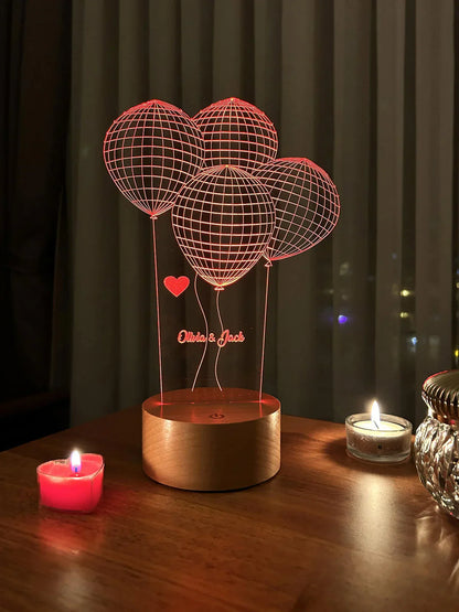 Lovity™ Seninle Hafifim - 3D Gece Lambası
