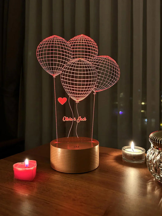 Lovity™ Seninle Hafifim - 3D Gece Lambası