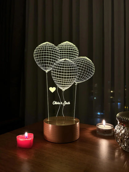 Lovity™ Seninle Hafifim - 3D Gece Lambası