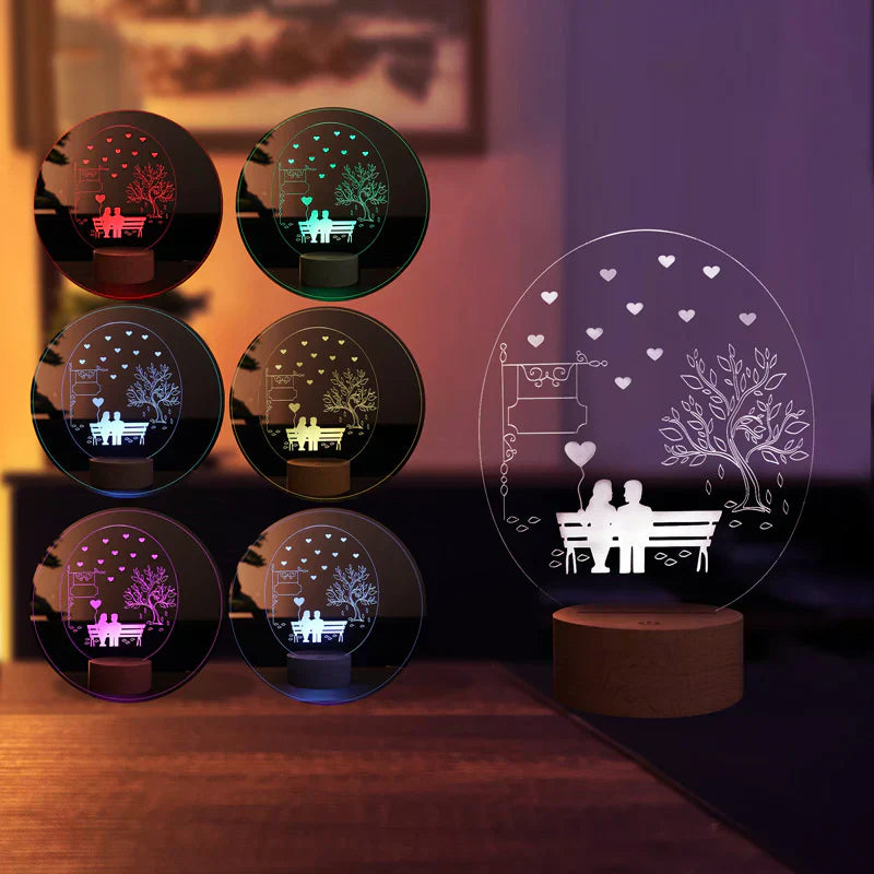 Lovity™ Aşkın Buluşması - 3D Gece Lambası