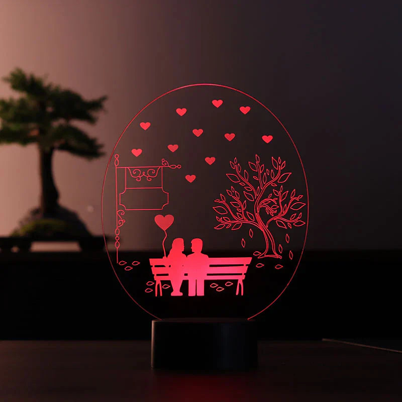 Lovity™ Aşkın Buluşması - 3D Gece Lambası