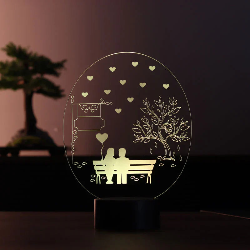 Lovity™ Aşkın Buluşması - 3D Gece Lambası