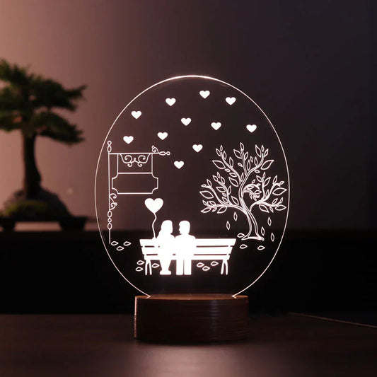Lovity™ Aşkın Buluşması - 3D Gece Lambası